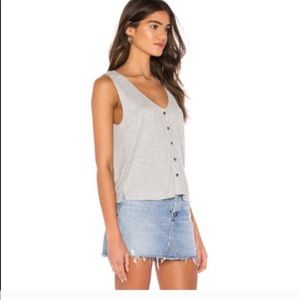 Cupcakes and Cashmere Button Crop Tank